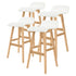 La Bella 4 Set 74cm White Wooden Bar Stool Sophia Leather-Furniture > Bar Stools & Chairs-PEROZ Accessories