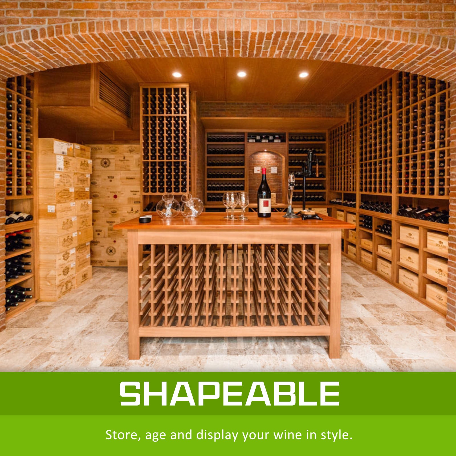 La Bella 42 Bottle Timber Wine Rack Storage Cellar Organiser-Home &amp; Garden &gt; Kitchenware-PEROZ Accessories