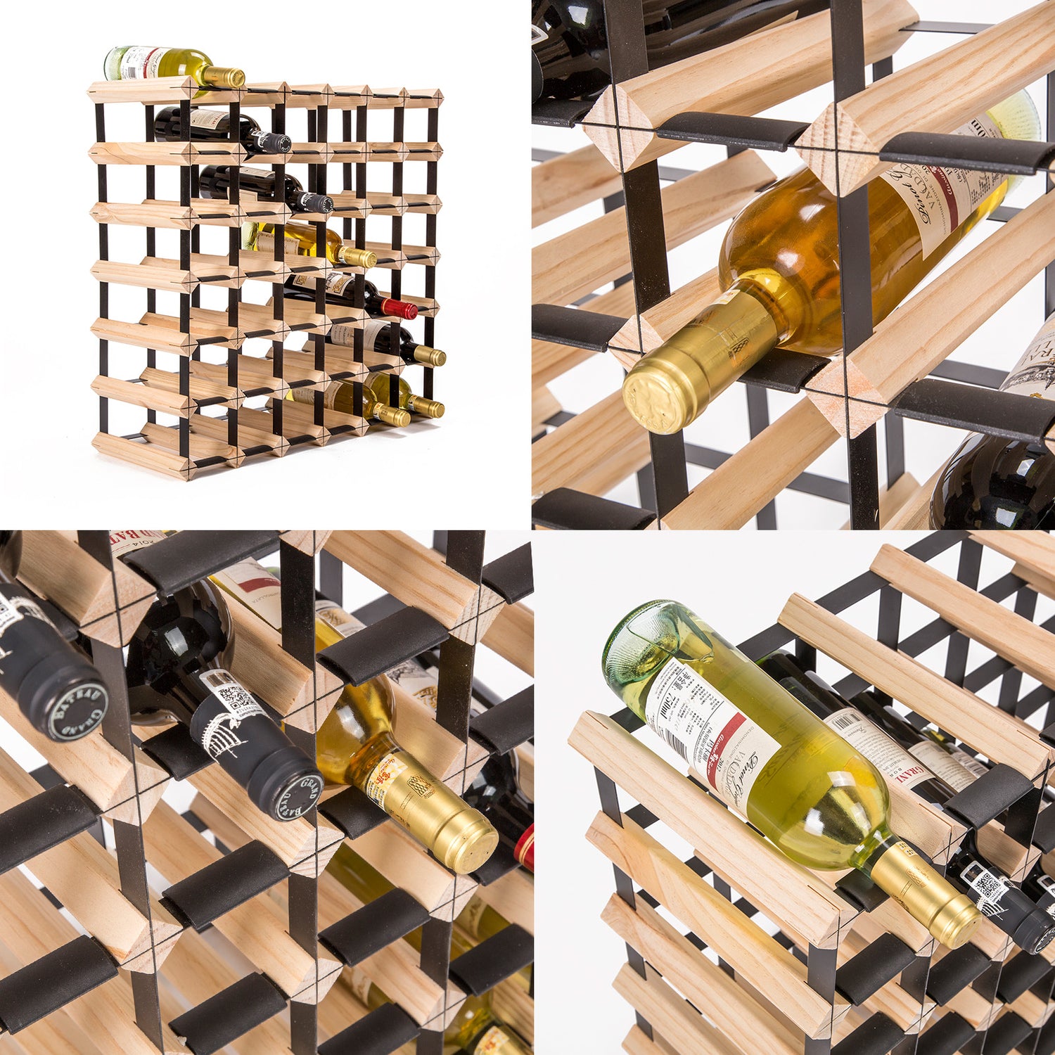 La Bella 42 Bottle Timber Wine Rack Storage Cellar Organiser-Home &amp; Garden &gt; Kitchenware-PEROZ Accessories
