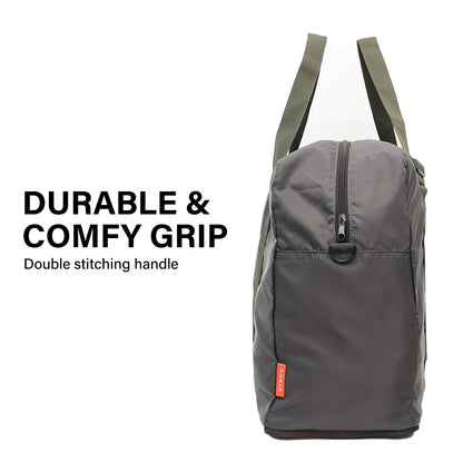 KOELE Khaki Shopper Bag Travel Duffle Bag Foldable Laptop Luggage KO-BOSTON-Duffle Bags-PEROZ Accessories