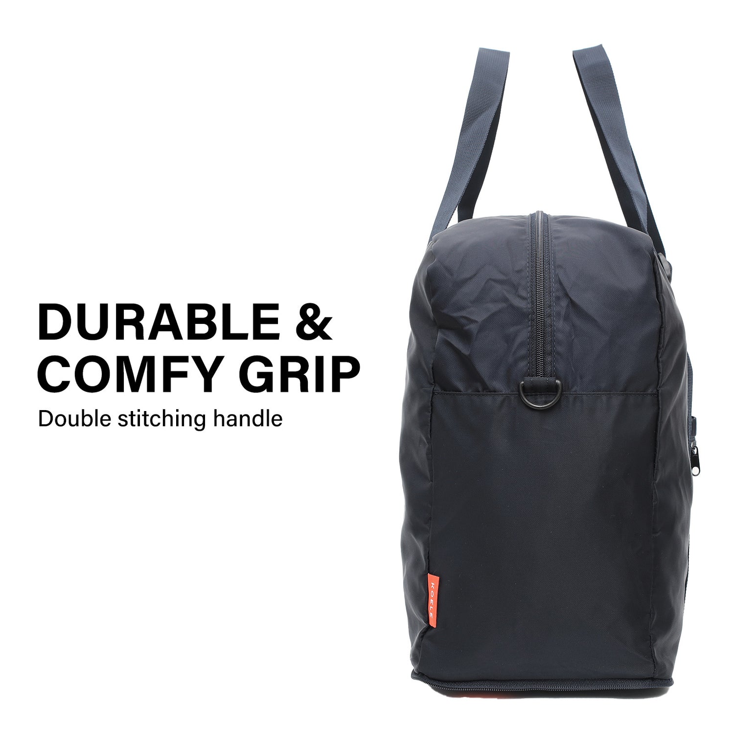 KOELE Navy Shopper Bag Travel Duffle Bag Foldable Laptop Luggage KO-BOSTON-Duffle Bags-PEROZ Accessories