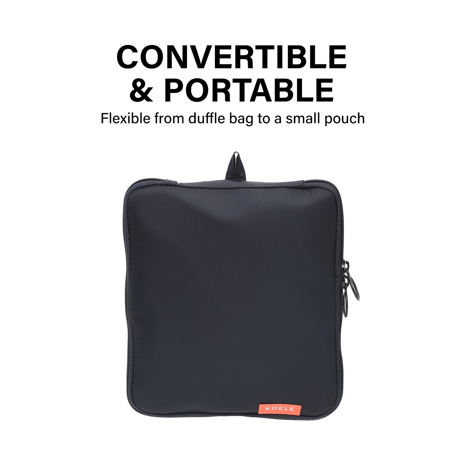 KOELE Navy Shopper Bag Travel Duffle Bag Foldable Laptop Luggage KO-BOSTON-Duffle Bags-PEROZ Accessories