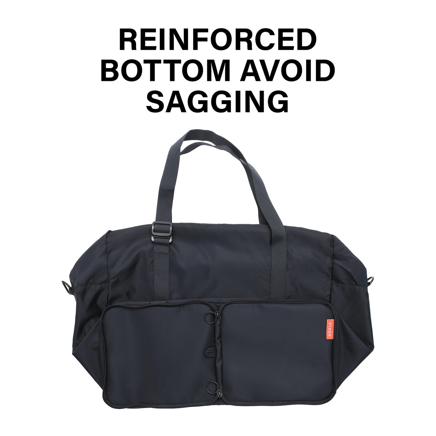 KOELE Navy Shopper Bag Travel Duffle Bag Foldable Laptop Luggage KO-BOSTON-Duffle Bags-PEROZ Accessories