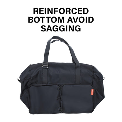 KOELE Navy Shopper Bag Travel Duffle Bag Foldable Laptop Luggage KO-BOSTON-Duffle Bags-PEROZ Accessories