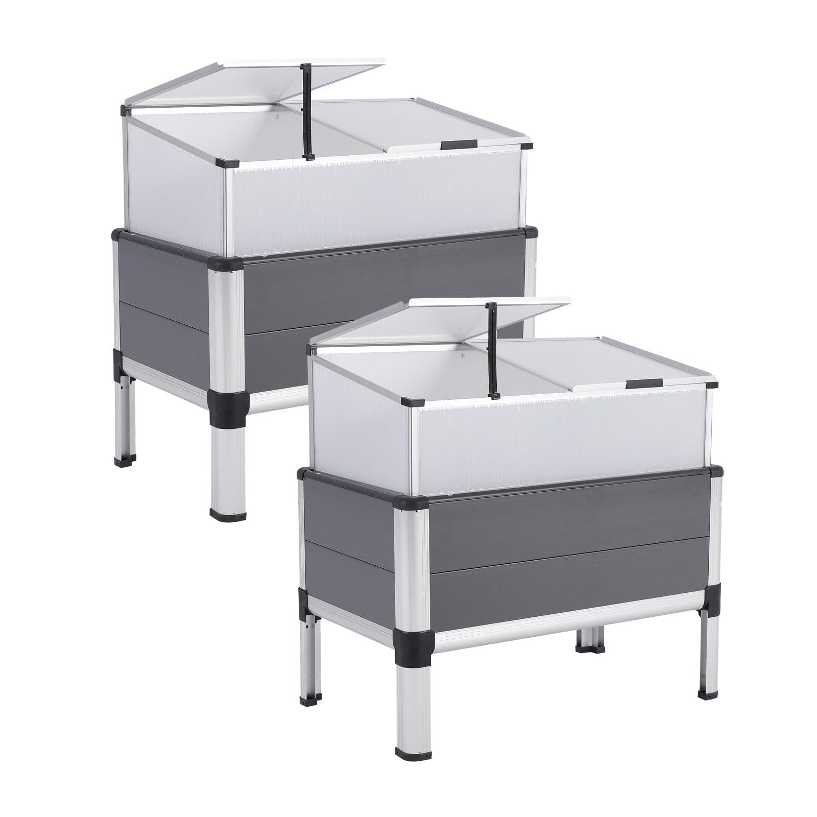 Home Ready 2 Set Cold Frame Greenhouse Cover Raised Garden Bed Stand Planter-Home &amp; Garden &gt; Garden Beds-PEROZ Accessories