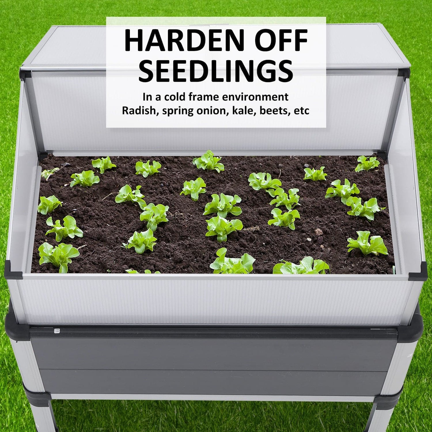 Home Ready 2 Set Cold Frame Greenhouse Cover Raised Garden Bed Stand Planter-Home &amp; Garden &gt; Garden Beds-PEROZ Accessories