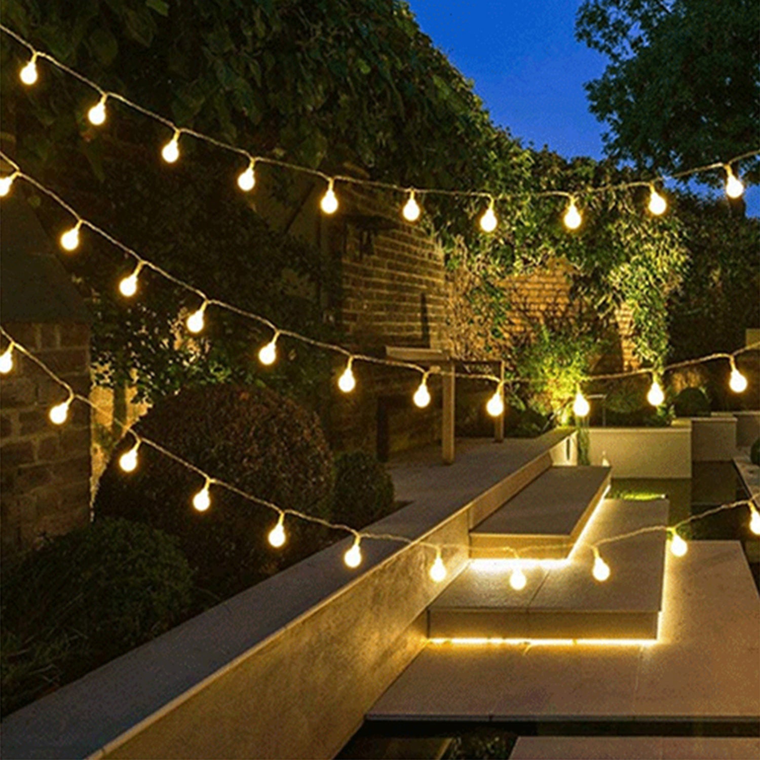 Sansai 20 Bulbs 23M Festoon String Lights LED Waterproof Outdoor Christmas Party-Home &amp; Garden &gt; Lighting-PEROZ Accessories