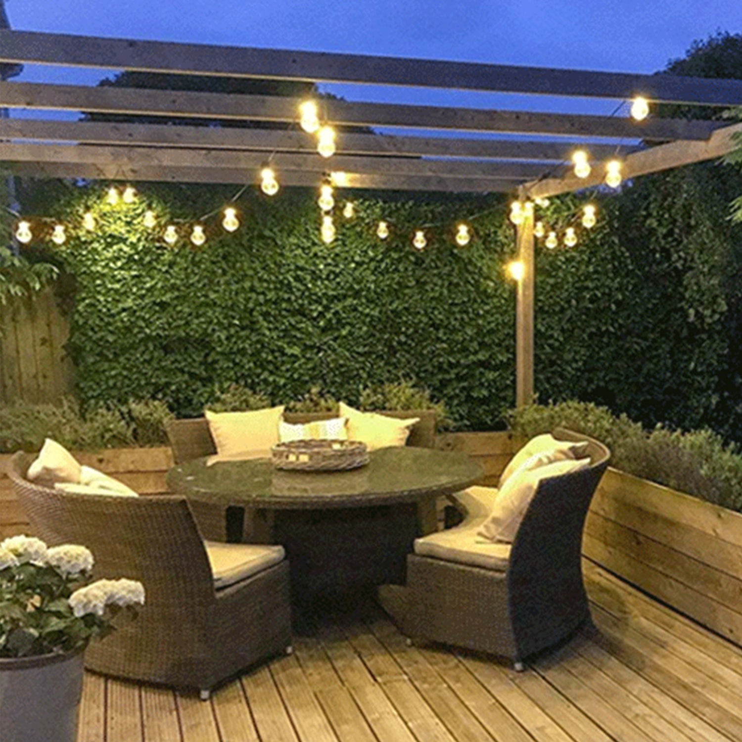 Sansai 20 Bulbs 23M Festoon String Lights LED Waterproof Outdoor Christmas Party-Home &amp; Garden &gt; Lighting-PEROZ Accessories