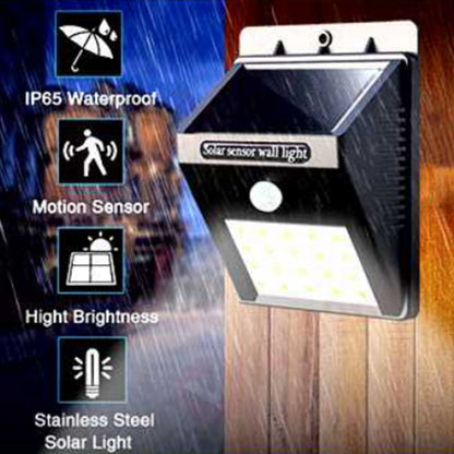 4X Sansai Solar Sensor LED Light Outdoor PIR Motion Wall Lights Waterproof-Home &amp; Garden &gt; Garden Lights-PEROZ Accessories