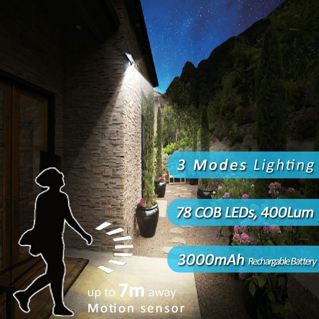 Sansai Solar Power LED Sensor Light-Home &amp; Garden &gt; Garden Lights-PEROZ Accessories