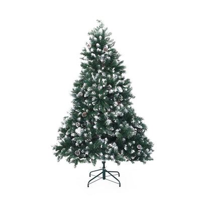 Home Ready 5Ft 150cm 720 tips Green Snowy Christmas Tree Xmas Pine Cones-Occasions &gt; Christmas-PEROZ Accessories