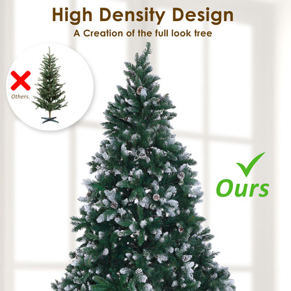 Home Ready 5Ft 150cm 720 tips Green Snowy Christmas Tree Xmas Pine Cones-Occasions &gt; Christmas-PEROZ Accessories