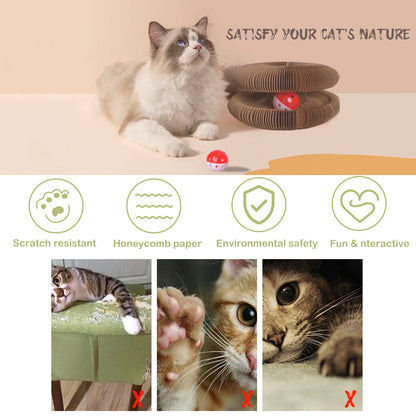 YES4PETS 4 x Small Magic Organ Cat Kitten Scratching Board Toy Play Best Scratcher-Pet Care &gt; Cat Supplies-PEROZ Accessories