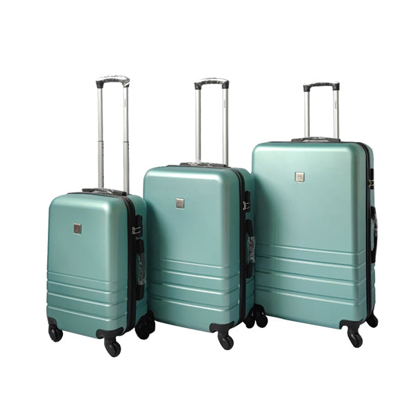 YES4HOMES ABS Luggage Suitcase Set 3 Code Lock Travel Carry Bag Trolley Green 50/60/70-Home &amp; Garden &gt; Travel-PEROZ Accessories