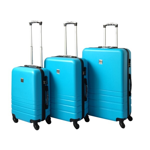 YES4HOMES ABS Luggage Suitcase Set 3 Code Lock Travel Carry Bag Trolley Aqua 50/60/70-Home &amp; Garden &gt; Travel-PEROZ Accessories