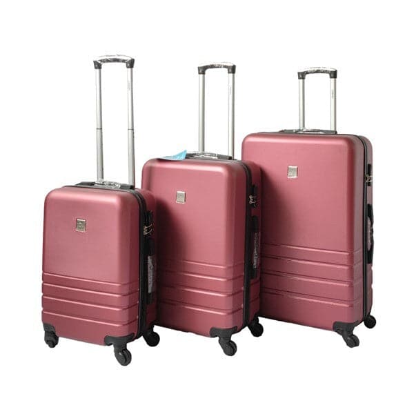 YES4HOMES ABS Luggage Suitcase Set 3 Code Lock Travel Carry Bag Trolley Maroon 50/60/70-Home &amp; Garden &gt; Travel-PEROZ Accessories