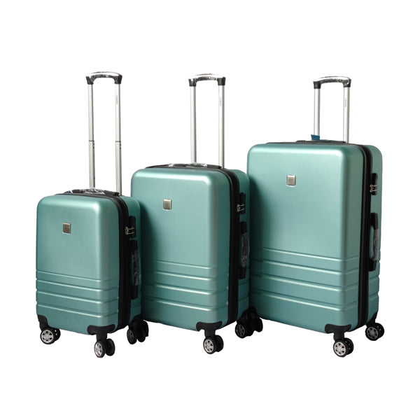 YES4HOMES Expandable ABS Luggage Suitcase Set 3 Code Lock Travel Carry Bag Trolley Green-Home &amp; Garden &gt; Travel-PEROZ Accessories