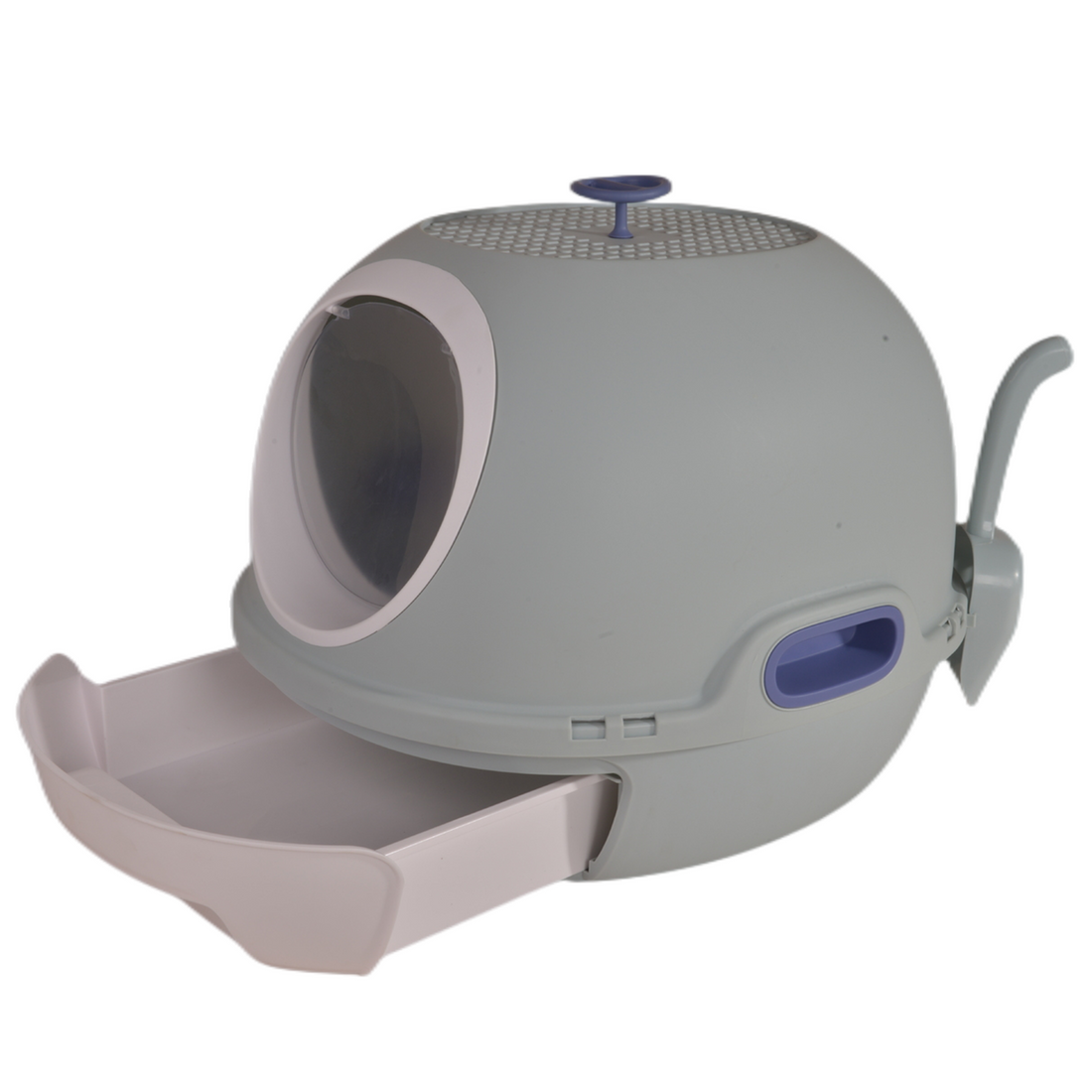 YES4PETS Hooded Cat Toilet Litter Box Tray House With Drawer and Scoop Blue-Pet Care &gt; Cat Supplies-PEROZ Accessories
