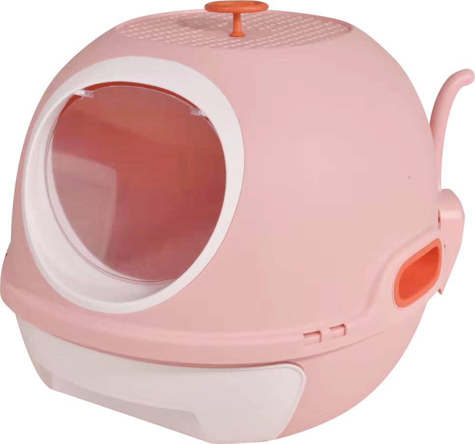 YES4PETS Hooded Cat Toilet Litter Box Tray House With Drawer and Scoop Pink-Pet Care &gt; Cat Supplies-PEROZ Accessories
