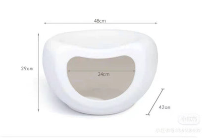 YES4PETS Cat Kitten Bed Cave Small Dog House Kennel Plastic Pet Pod Bedding Igloo White-Pet Care &gt; Cat Supplies-PEROZ Accessories