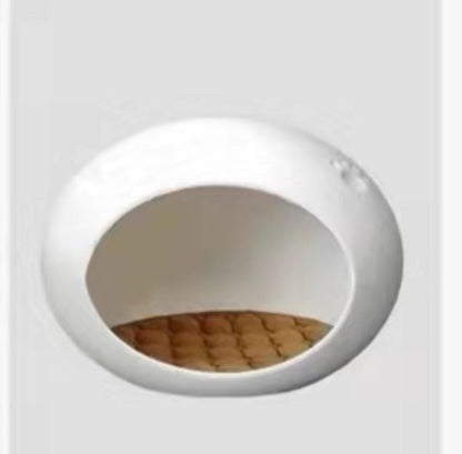 YES4PETS Medium Cave Cat Kitten Box Igloo Cat Bed House Dog Puppy House White-Pet Care &gt; Cat Supplies-PEROZ Accessories