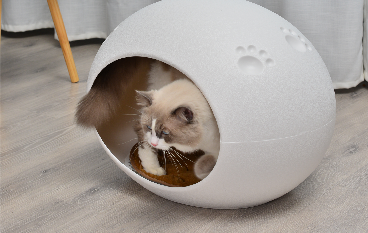 YES4PETS Medium Cave Cat Kitten Box Igloo Cat Bed House Dog Puppy House White-Pet Care &gt; Cat Supplies-PEROZ Accessories
