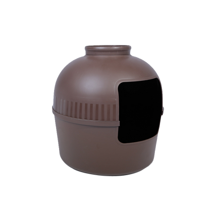 YES4PETS Multifunctional Cat Litter Box Pet Cat House Semi-Enclosed Brown-Pet Care &gt; Cat Supplies-PEROZ Accessories