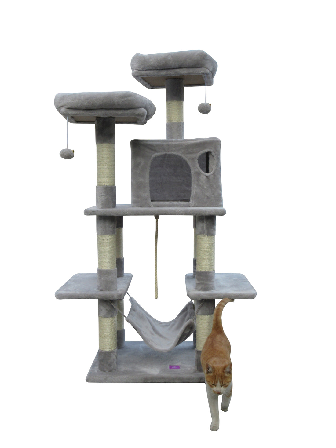 YES4PETS 145 cm Cat Scratching Post Tree Scratcher Pole-Little Grey-Cat Trees-PEROZ Accessories