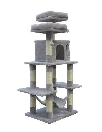 YES4PETS 145 cm Cat Scratching Post Tree Scratcher Pole-Little Grey-Cat Trees-PEROZ Accessories