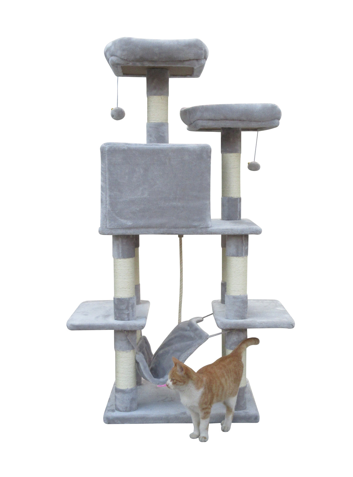 YES4PETS 145 cm Cat Scratching Post Tree Scratcher Pole-Little Grey-Cat Trees-PEROZ Accessories