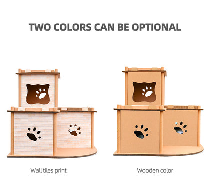 YES4PETS Cat Cardboard House Tower Condo Scratcher Pet Post Pad Mat Furniture-Pet Care &gt; Cat Supplies-PEROZ Accessories
