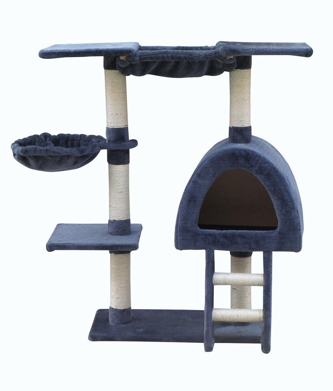 YES4PETS 100 cm Grey Kitten Cat Scratching Post Tree Scratcher House-Cat Trees-PEROZ Accessories