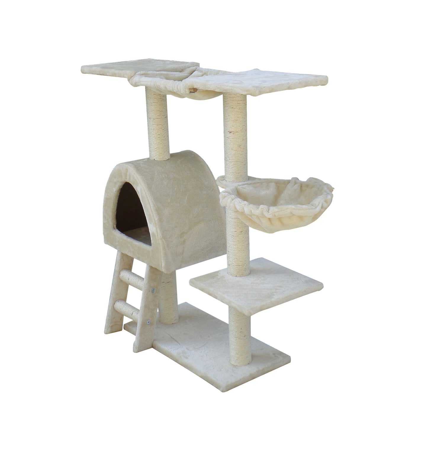 YES4PETS 100 cm Beige Cat Scratching Post Tree Scratcher House-Pet Care &gt; Cat Supplies-PEROZ Accessories