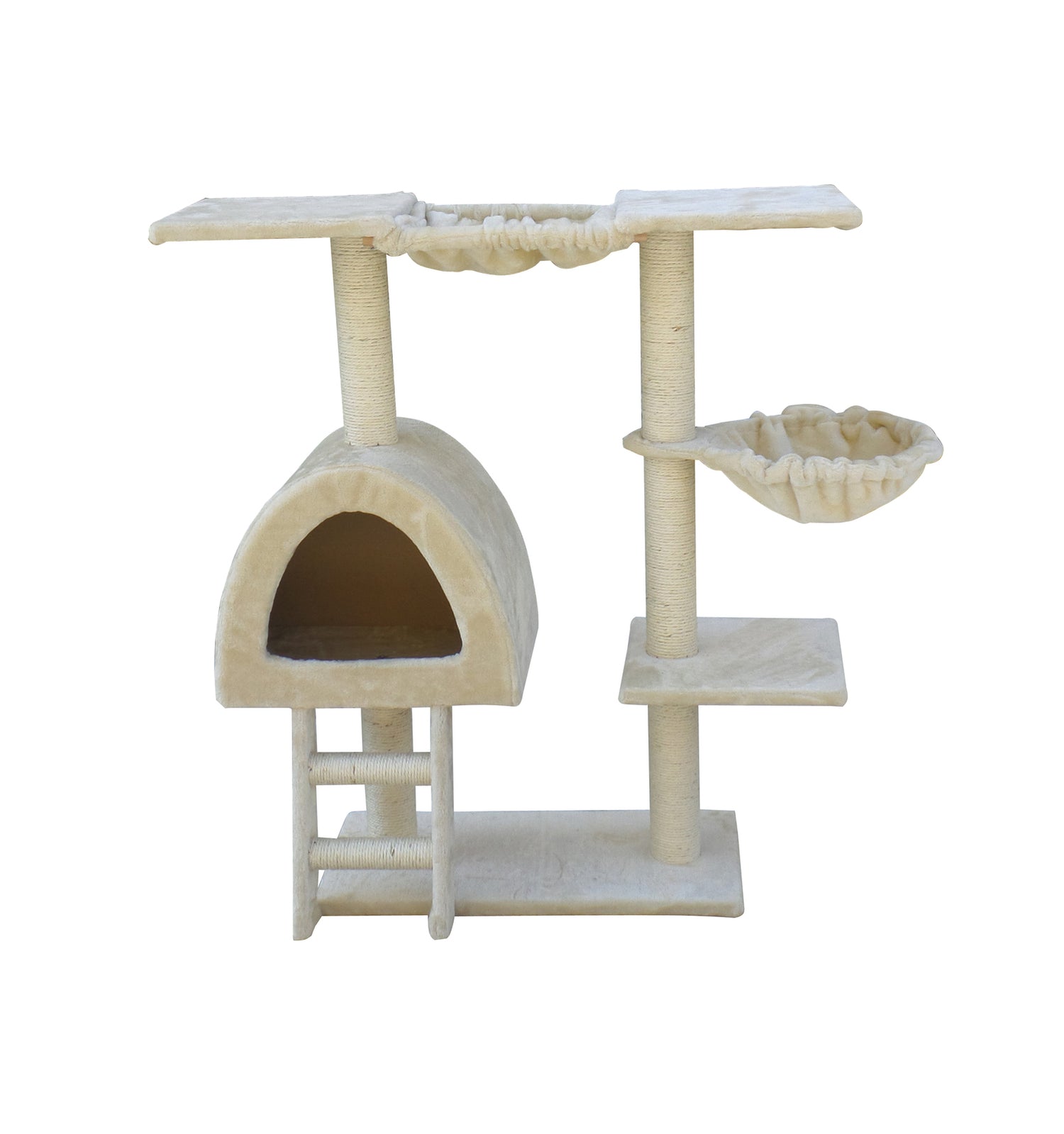 YES4PETS 100 cm Beige Cat Scratching Post Tree Scratcher House-Pet Care &gt; Cat Supplies-PEROZ Accessories
