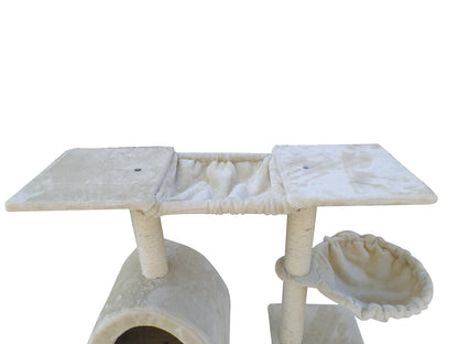 YES4PETS 100 cm Beige Cat Scratching Post Tree Scratcher House-Pet Care &gt; Cat Supplies-PEROZ Accessories