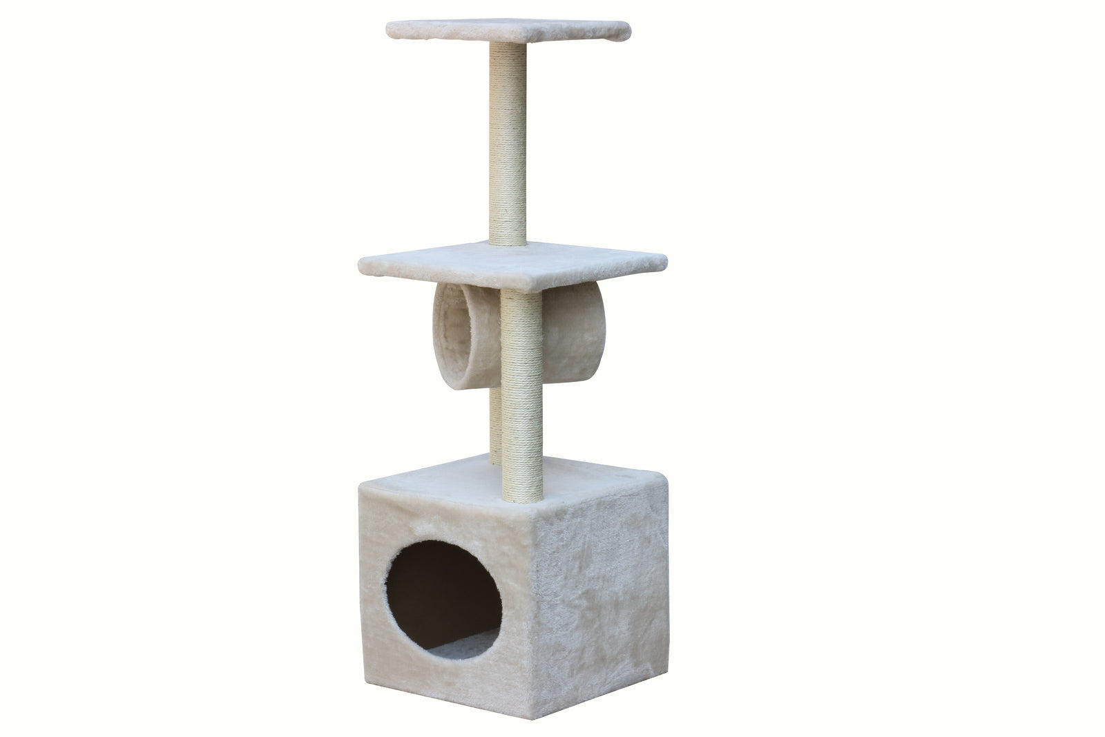 YES4PETS 112 cm Beige Cat Kitten Scratching Post Tree Scratcher Pole-Cat Trees-PEROZ Accessories