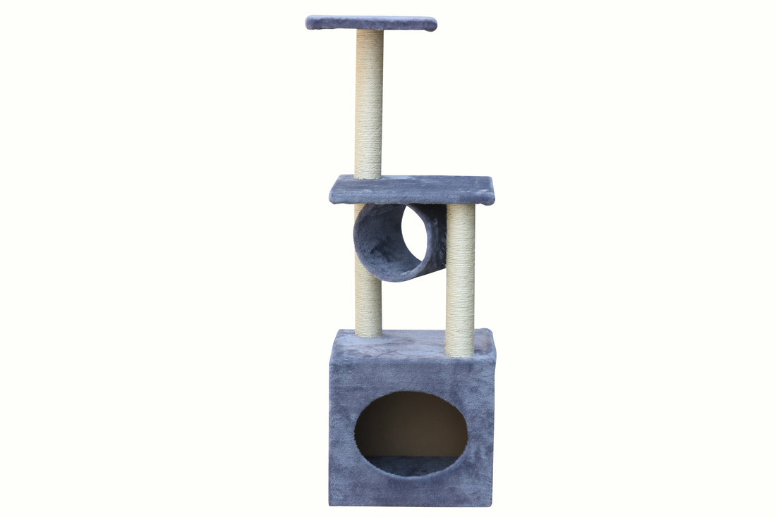 YES4PETS 112 cm Grey Cat Kitten Scratching Post Tree Scratcher Pole-Cat Trees-PEROZ Accessories
