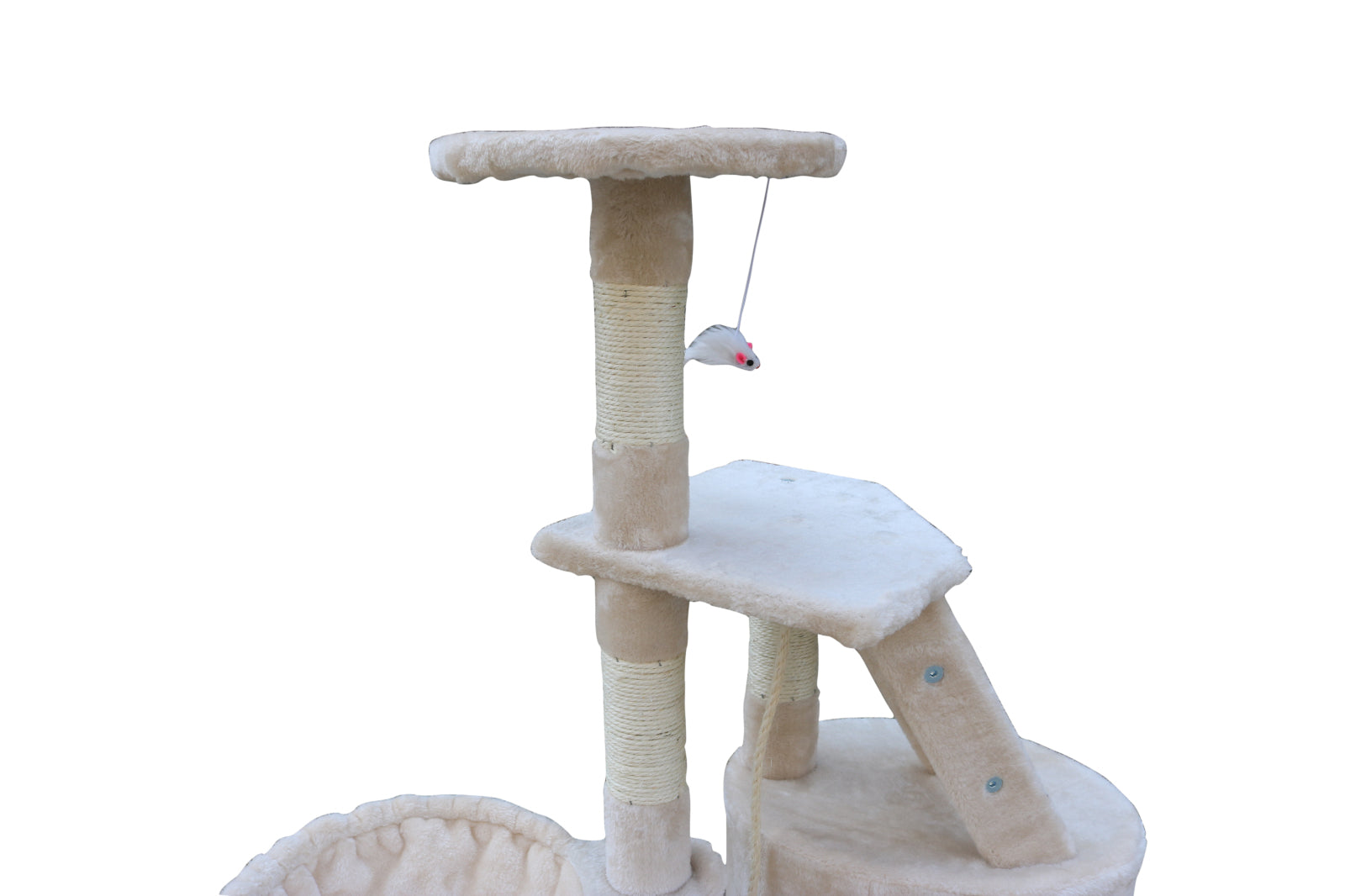 YES4PETS 120 cm Multi level Cat Kitten Scratching Post Tree-Beige-Cat Trees-PEROZ Accessories