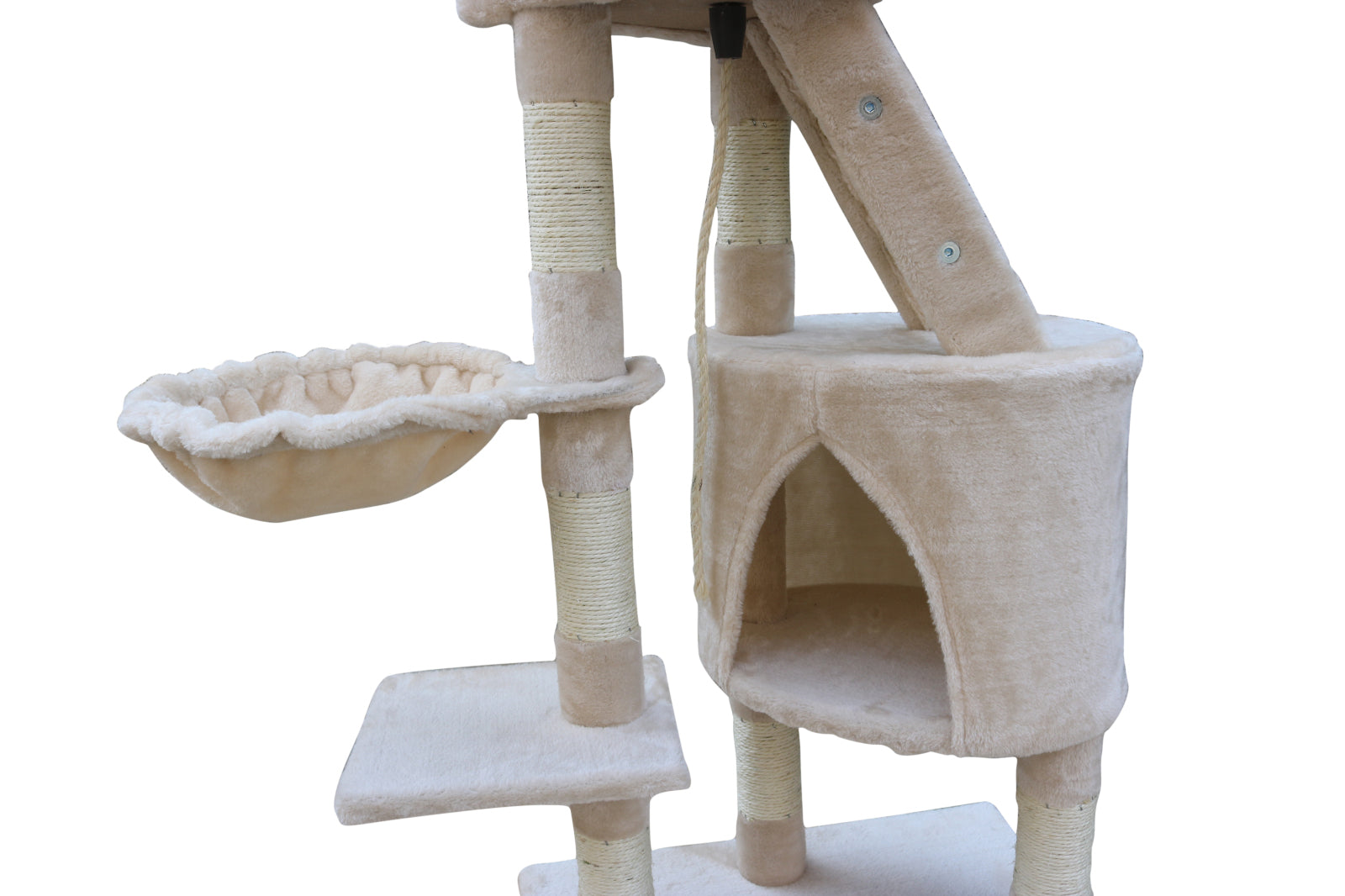 YES4PETS 120 cm Multi level Cat Kitten Scratching Post Tree-Beige-Cat Trees-PEROZ Accessories