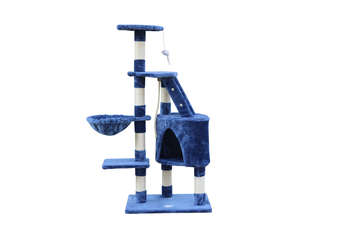 YES4PETS 120 cm Multi level Cat Kitten Scratching Post Tree-Blue-Cat Trees-PEROZ Accessories