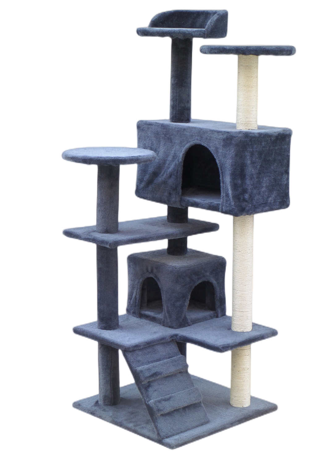 YES4PETS 130 cm Beige Cat Scratching Post Tree Scratcher Pole-Grey-Cat Trees-PEROZ Accessories
