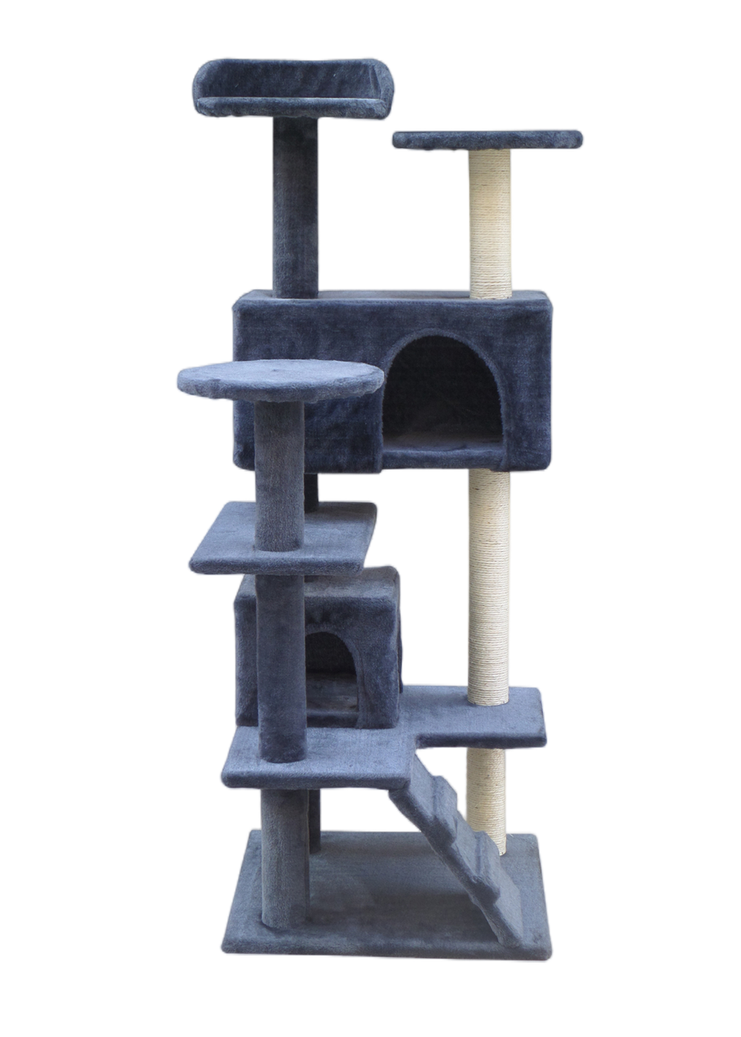YES4PETS 130 cm Beige Cat Scratching Post Tree Scratcher Pole-Grey-Cat Trees-PEROZ Accessories