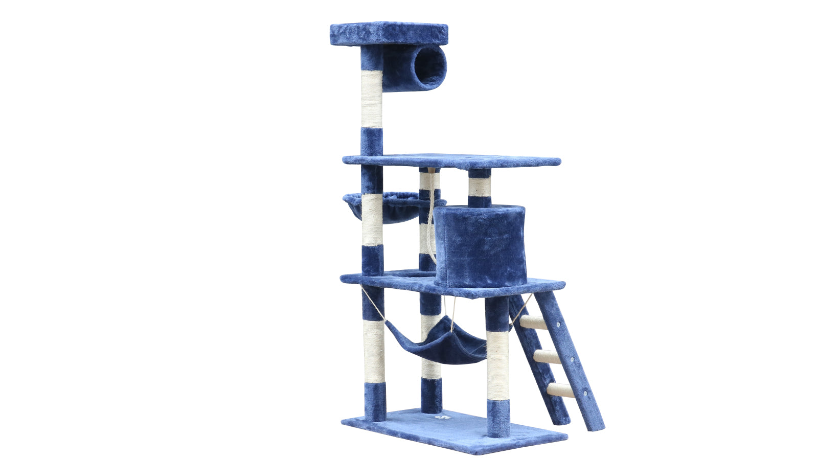 YES4PETS 140 cm Cat Kitten Scratching Post Tree W ladder &amp; Hammock-Blue-Pet Care &gt; Cat Supplies-PEROZ Accessories