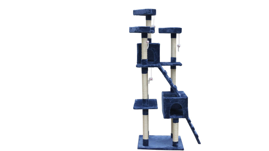 YES4PETS 180 cm Cat Kitten Scratching Post Tree W ladder-Blue-Pet Care &gt; Cat Supplies-PEROZ Accessories