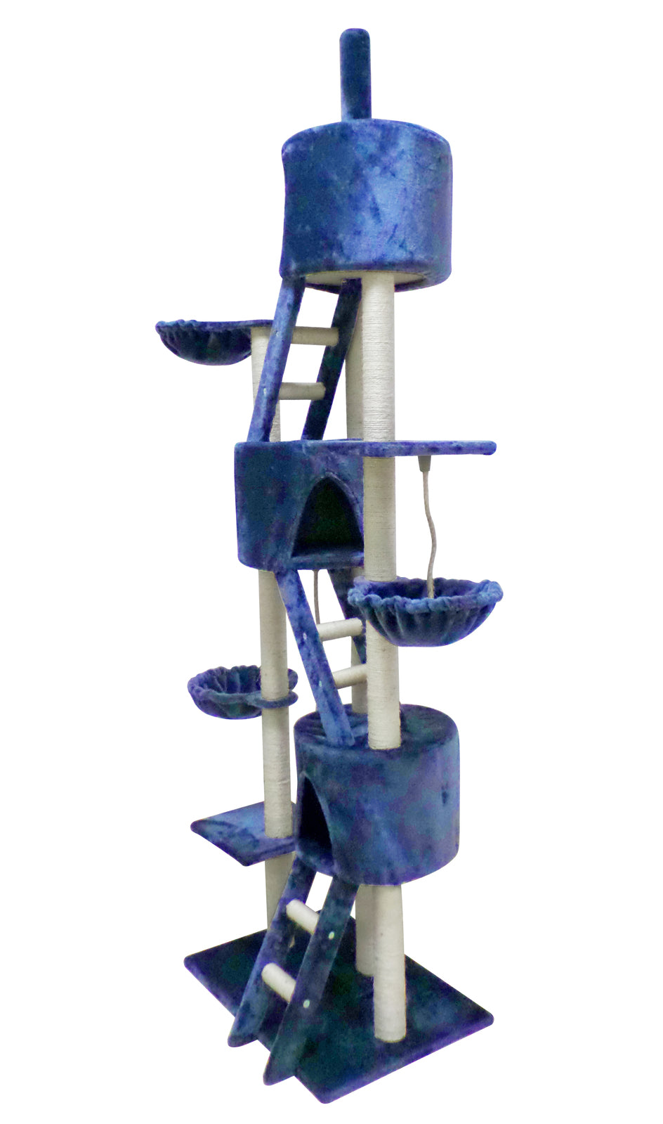 YES4PETS 244 cm XL Multi Level Cat Scratching Post Tree Scratcher Pole- Blue-Pet Care &gt; Cat Supplies-PEROZ Accessories