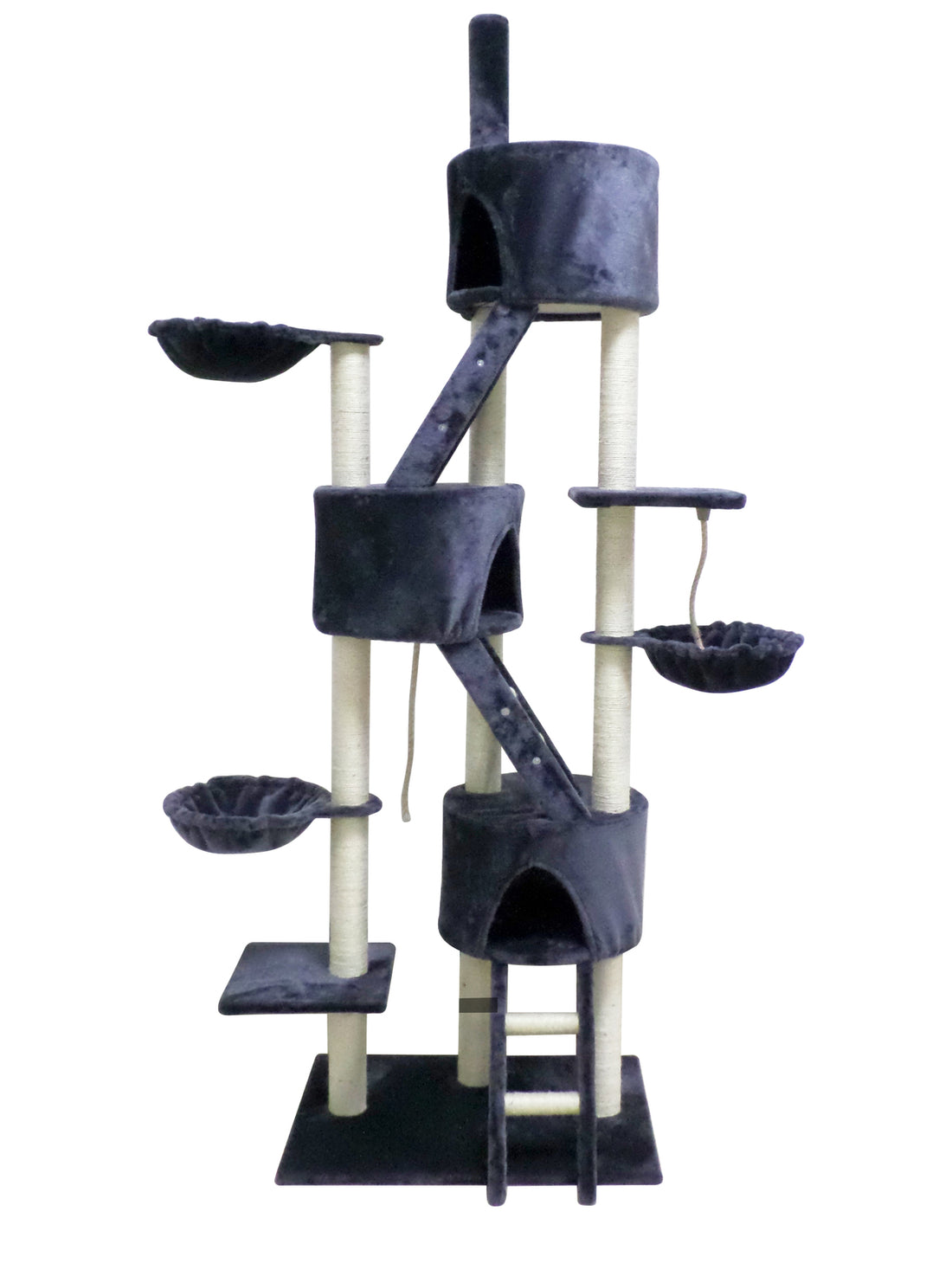 YES4PETS 244 cm XL Multi Level Cat Scratching Post Tree Scratcher Pole- Grey-Pet Care &gt; Cat Supplies-PEROZ Accessories