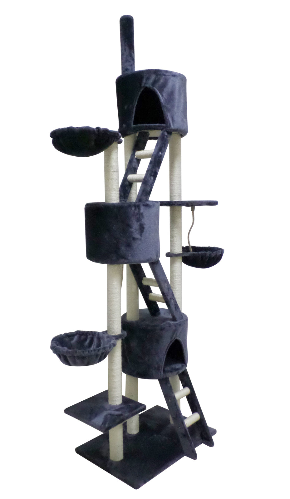 YES4PETS 244 cm XL Multi Level Cat Scratching Post Tree Scratcher Pole- Grey-Pet Care &gt; Cat Supplies-PEROZ Accessories