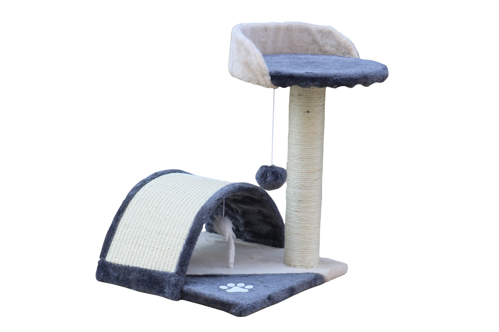 YES4PETS 50 cm Cat Scratching Post Tree Scratching Pole Climbing Post-Grey-Cat Trees-PEROZ Accessories