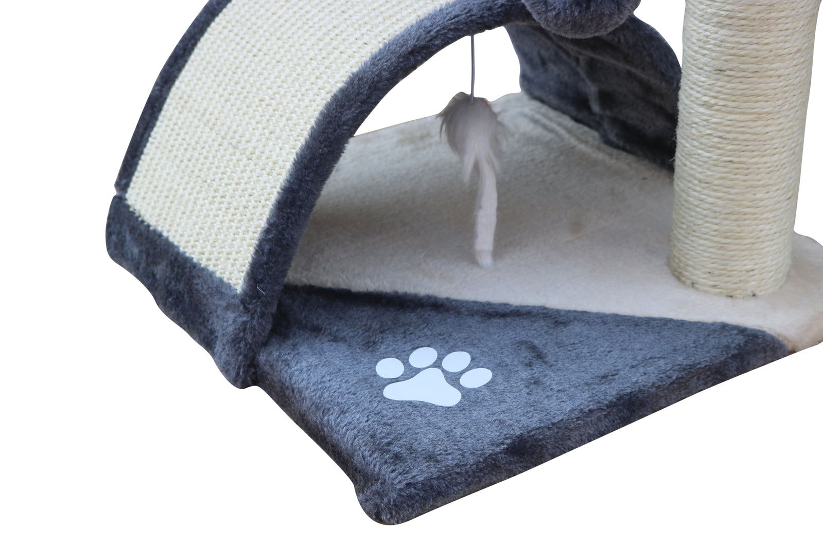 YES4PETS 50 cm Cat Scratching Post Tree Scratching Pole Climbing Post-Grey-Cat Trees-PEROZ Accessories