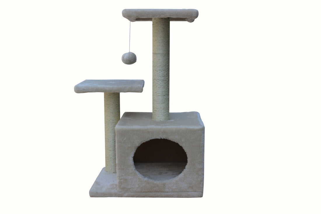 YES4PETS 71cm Beige Cat Scratching Tree Scratcher Post Pole Furniture Gym House-Cat Trees-PEROZ Accessories
